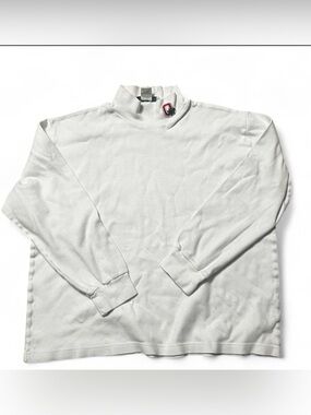 Women's White Mock Neck Long Sleeve Tee - Ohio State
